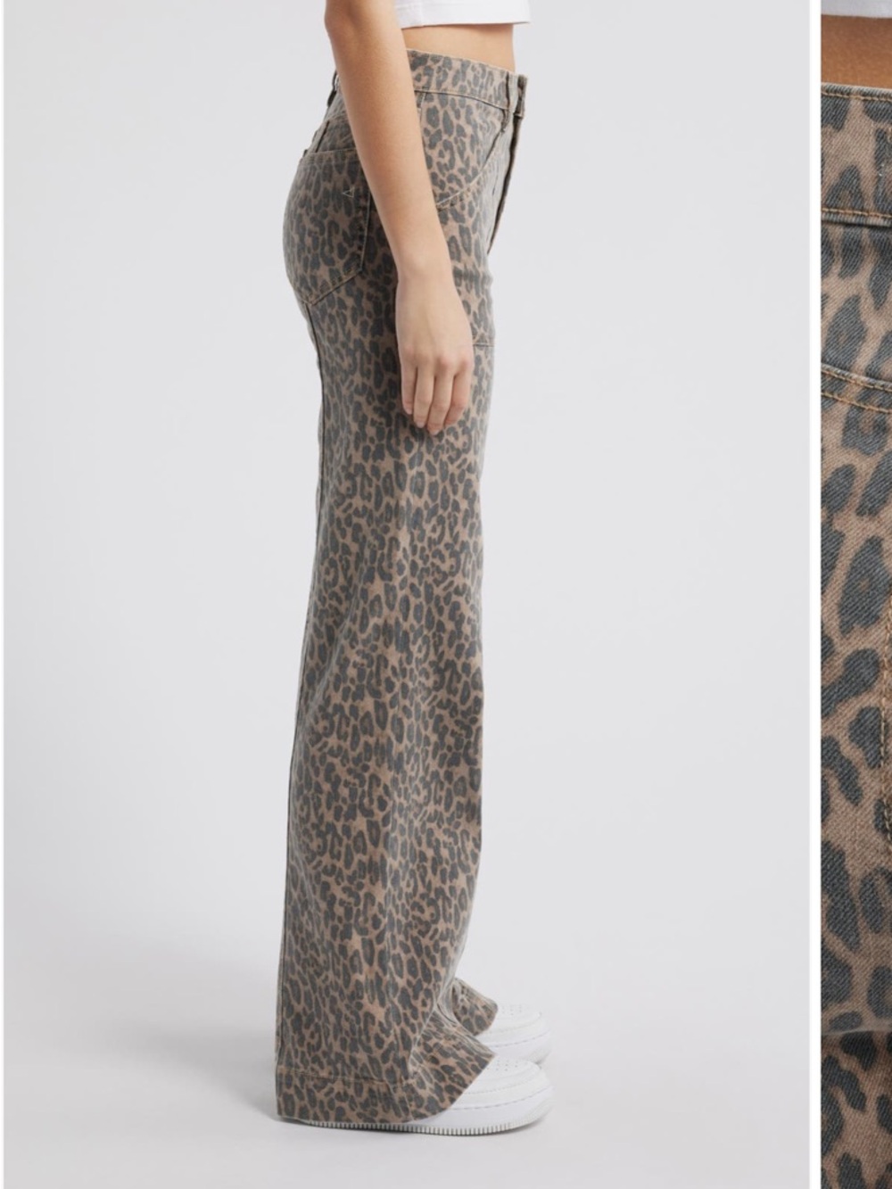 Hidden Jeans Leopard Print Wide Leg Pants - Picture 3 of 10